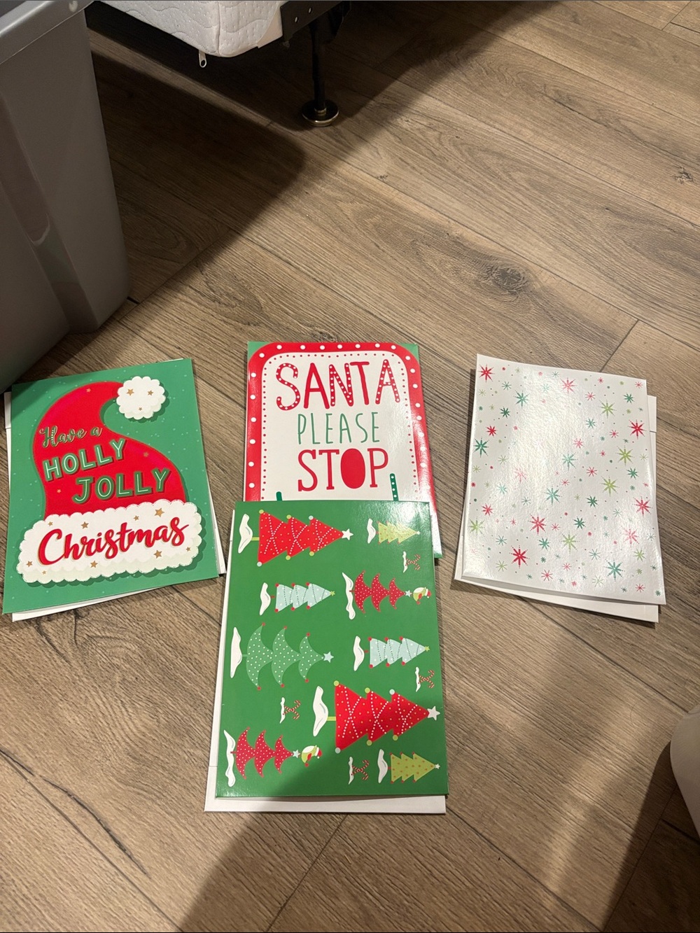 Holiday Christmas Card Set - Green & Red